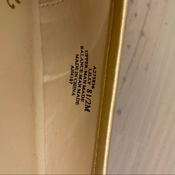 C Wonder Printed Gold Cork Pointy Flats 8.5 - Picture 7 of 8